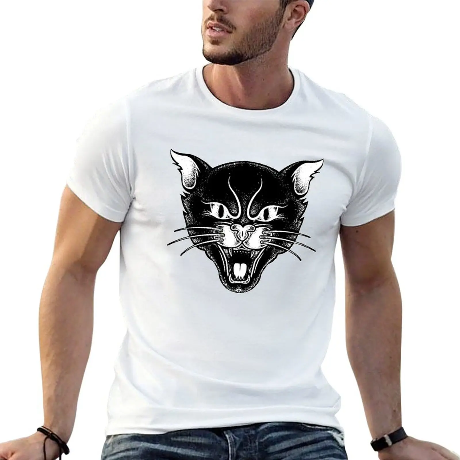 Traditional Black Deadly and Scary Cat Tattoo T-Shirt t shirts for man slim fit man t shirt designer T-Shirt
Traditional Black Deadly and Scary Cat Tattoo T-Shirt t shirts for man slim fit man t shirt designer T-Shirt