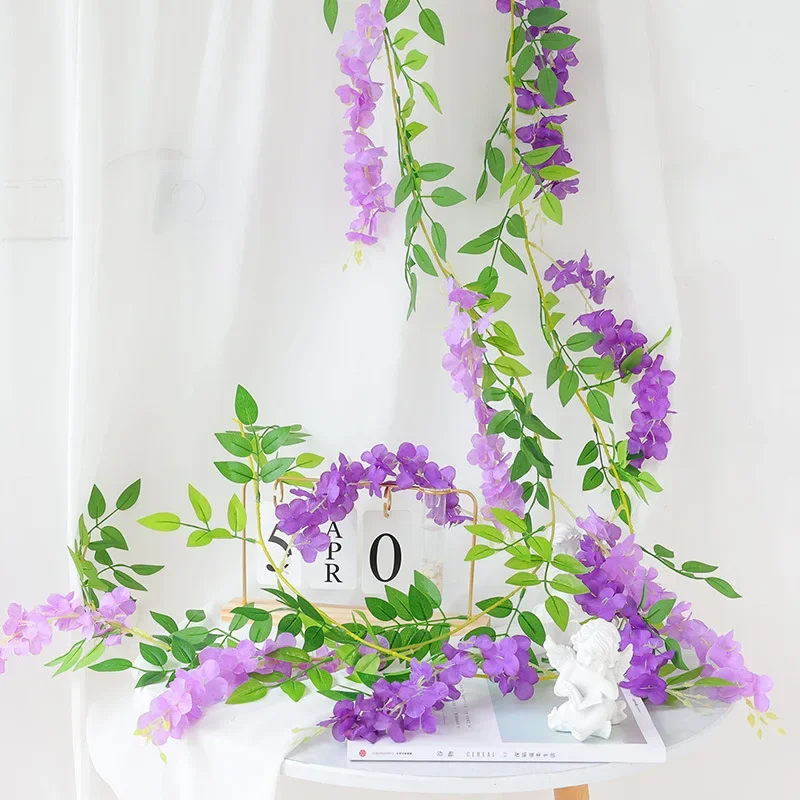 2M Artificial Wisteria Flowers Garland Vine Silk Hanging Flower for Home Garden Outdoor Ceremony Wedding Arch Floral Decoration
2M Artificial Wisteria Flowers Garland Vine Silk Hanging Flower for Home Garden Outdoor Ceremony Wedding Arch Floral Decoration