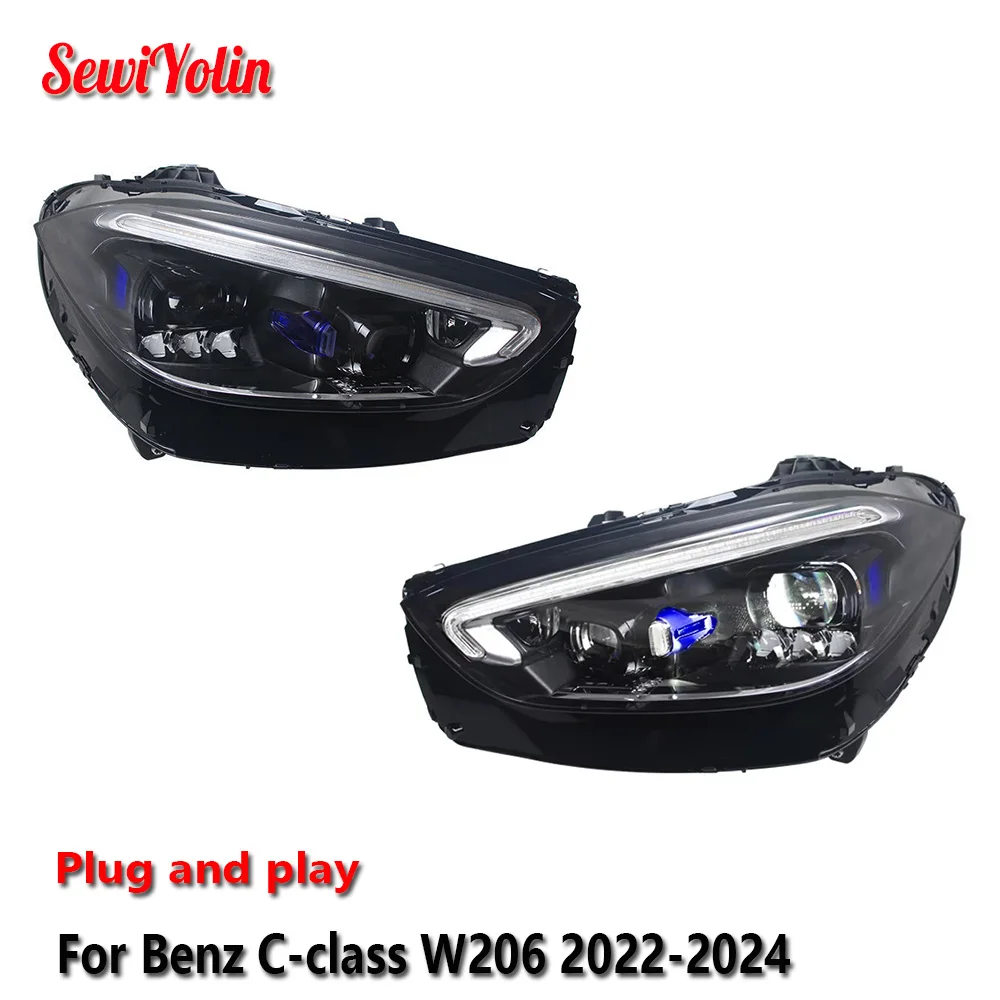 Car LED Headlight Light Assemblies For Benz C-Class W206 2022-2024 Auto Fog DRL Brake Turn Signal Lamp Plug and Play
Car LED Headlight Light Assemblies For Benz C-Class W206 2022-2024 Auto Fog DRL Brake Turn Signal Lamp Plug and Play