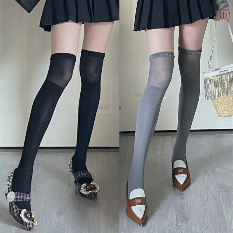 Korean Solid Color Sexy Lace High Stockings Women Girls Thigh High Over The Knee Stockings Lolita Ladies Girls Warm Boot Socks
Korean Solid Color Sexy Lace High Stockings Women Girls Thigh High Over The Knee Stockings Lolita Ladies Girls Warm Boot Socks