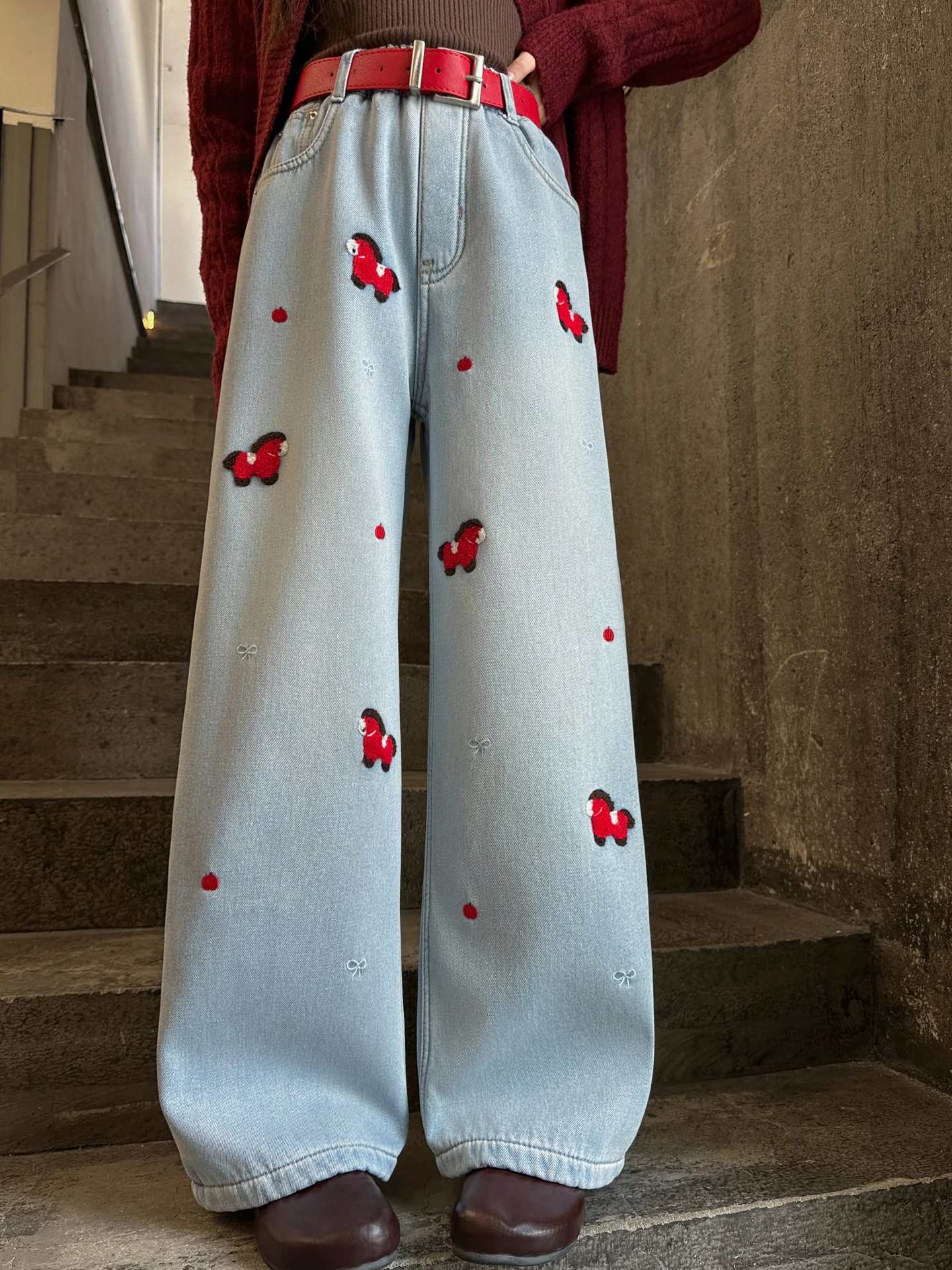 Girls Fce Lined Denim Jeans Casual Thi Wide Leg Pants Autumn Winter Faionable Outerwear Girls Straight Leg Trousers
Girls Fce Lined Denim Jeans Casual Thi Wide Leg Pants Autumn Winter Faionable Outerwear Girls Straight Leg Trousers