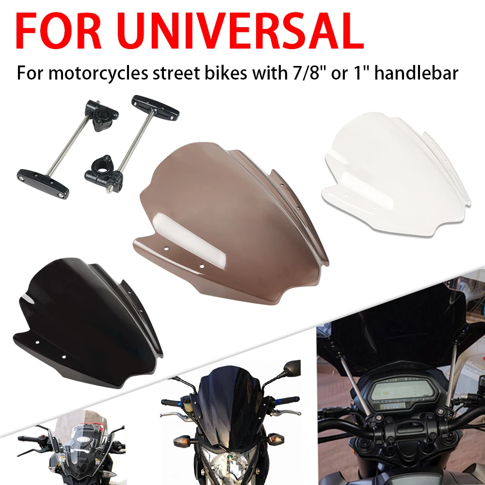 Universal Motorcycle Windshield Heightened Thickened Windscreen Fit For 22 - 25mm Handlebar Street Bikes
Universal Motorcycle Windshield Heightened Thickened Windscreen Fit For 22 - 25mm Handlebar Street Bikes