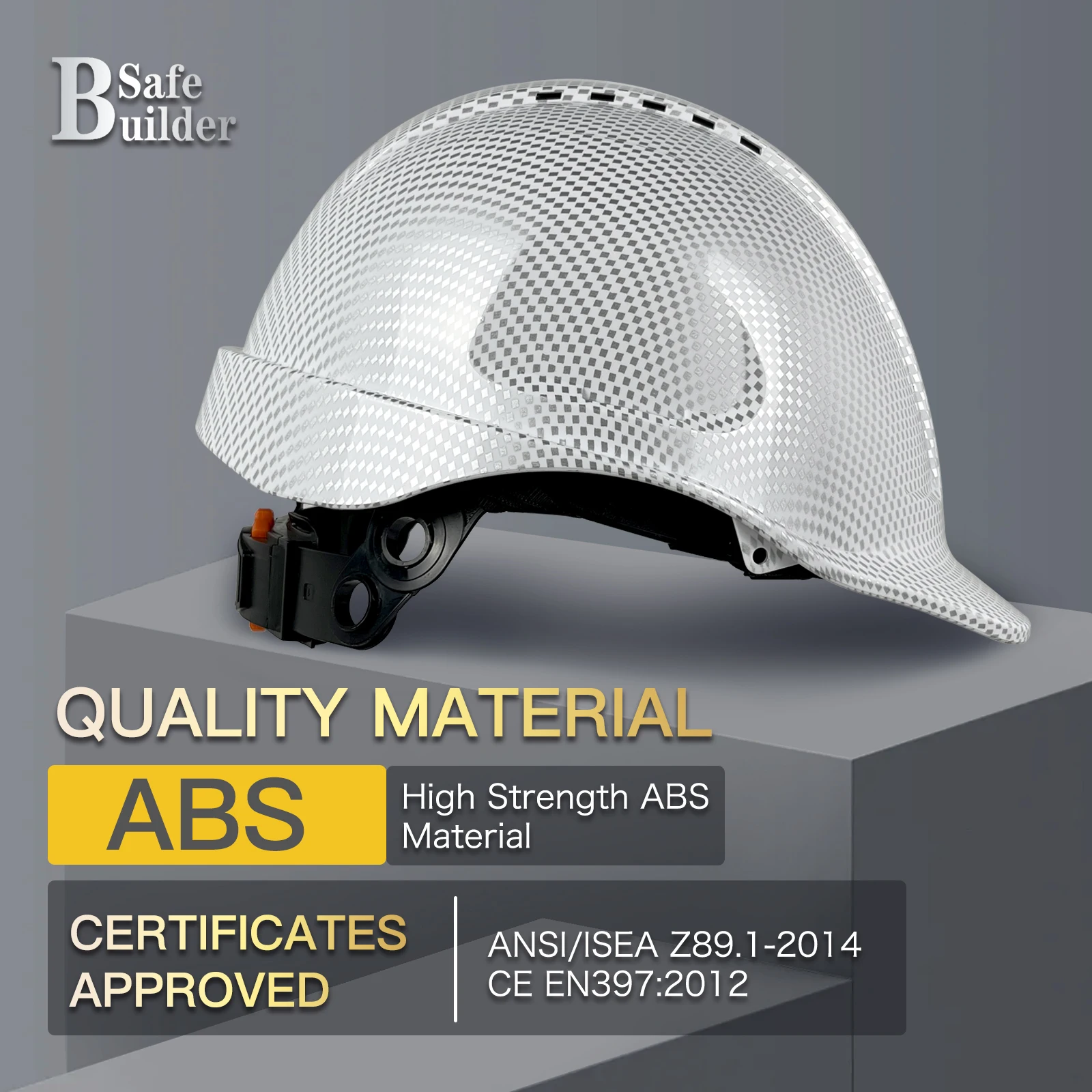 Carbon Fiber Pattern Work Safety Helmet With Vents ABS Industrial Head Protection CE EN397 Construction Hard Hat
Carbon Fiber Pattern Work Safety Helmet With Vents ABS Industrial Head Protection CE EN397 Construction Hard Hat