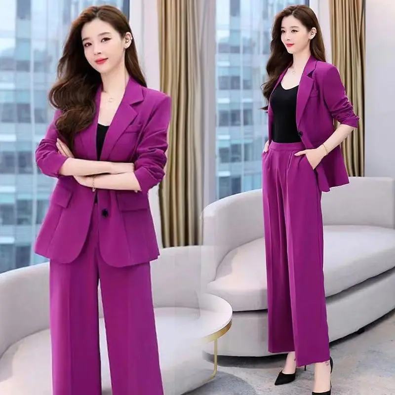 Women's Work Clothing Set Office Lady Graceful Work Blazers Long Pants Outfits Korean Fashion Basic Joker Suit Jacket Trousers
Women's Work Clothing Set Office Lady Graceful Work Blazers Long Pants Outfits Korean Fashion Basic Joker Suit Jacket Trousers