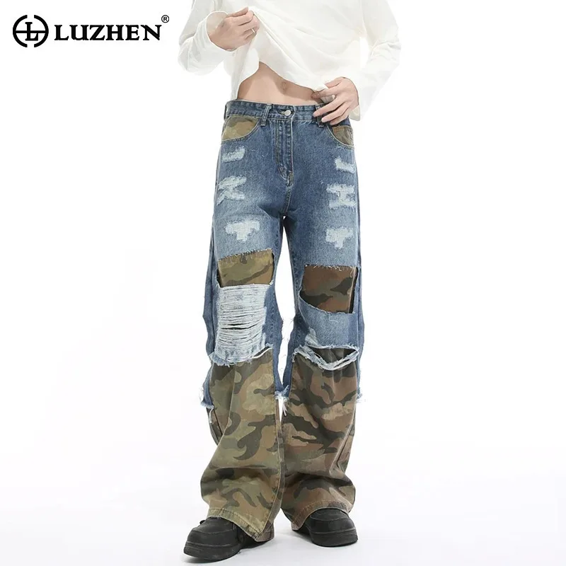 Джинсы LUZHEN, камуфляжные, контрастные, лоскутные, с заплатками, уличная мода, уличные популярные персонализированные мужские брюки JY4715
Джинсы LUZHEN, камуфляжные, контрастные, лоскутные, с заплатками, уличная мода, уличные популярные персонализированные мужские брюки JY4715