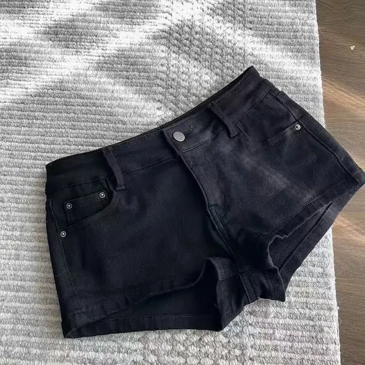 Korean Style Streetwear Women Casual Fashion Low Waist Jeans Shorts Gothic Black Denim Shorts Pants for Ladies Outfits Chic
Korean Style Streetwear Women Casual Fashion Low Waist Jeans Shorts Gothic Black Denim Shorts Pants for Ladies Outfits Chic