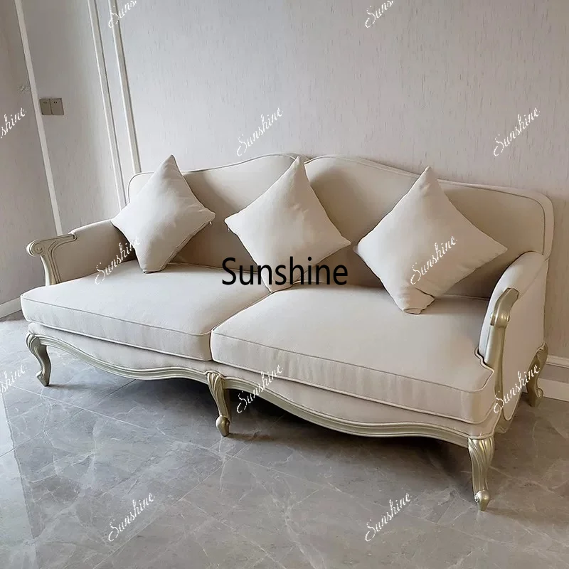 American light luxury solid wood sofa modern simple living room small apartment fabric
American light luxury solid wood sofa modern simple living room small apartment fabric