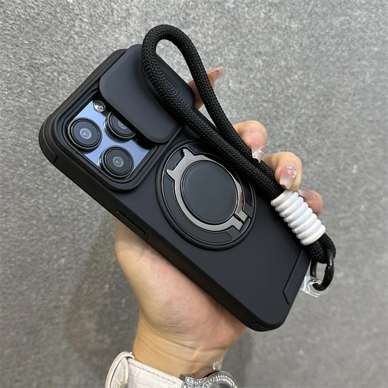 New Armor Magnetic Bracket Cases for iPhone 16 14 13 12 11 15 Pro Max Plus With Lanyard Slide Camera Protection Shockproof Cover
New Armor Magnetic Bracket Cases for iPhone 16 14 13 12 11 15 Pro Max Plus With Lanyard Slide Camera Protection Shockproof Cover
