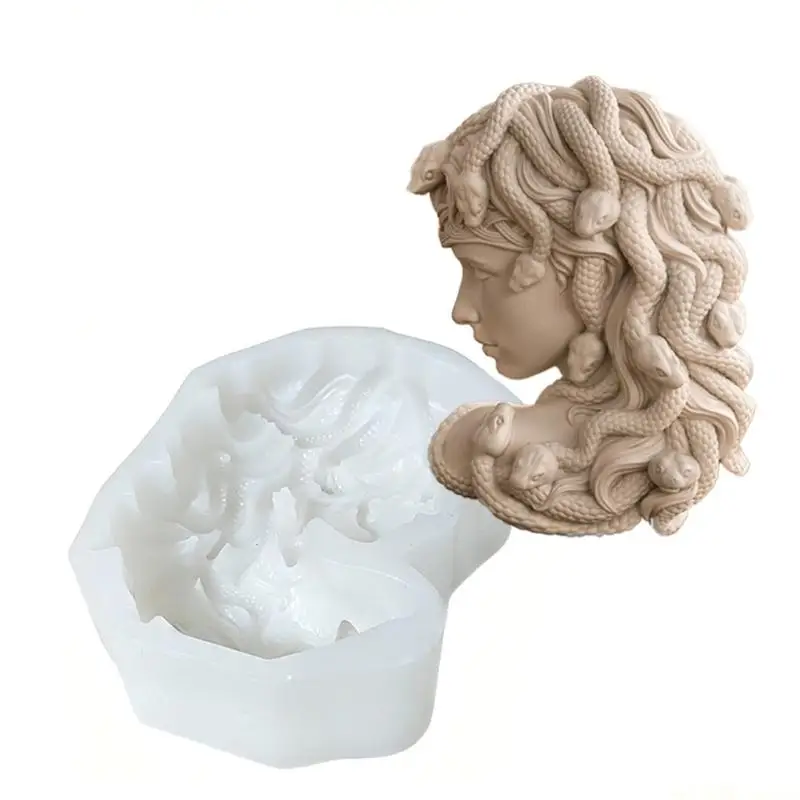 D46E High Accuracy Silicone Medusa Mold Detailed Sculpture Mold For Resin Soap Making And DIY Craft Art
D46E High Accuracy Silicone Medusa Mold Detailed Sculpture Mold For Resin Soap Making And DIY Craft Art
