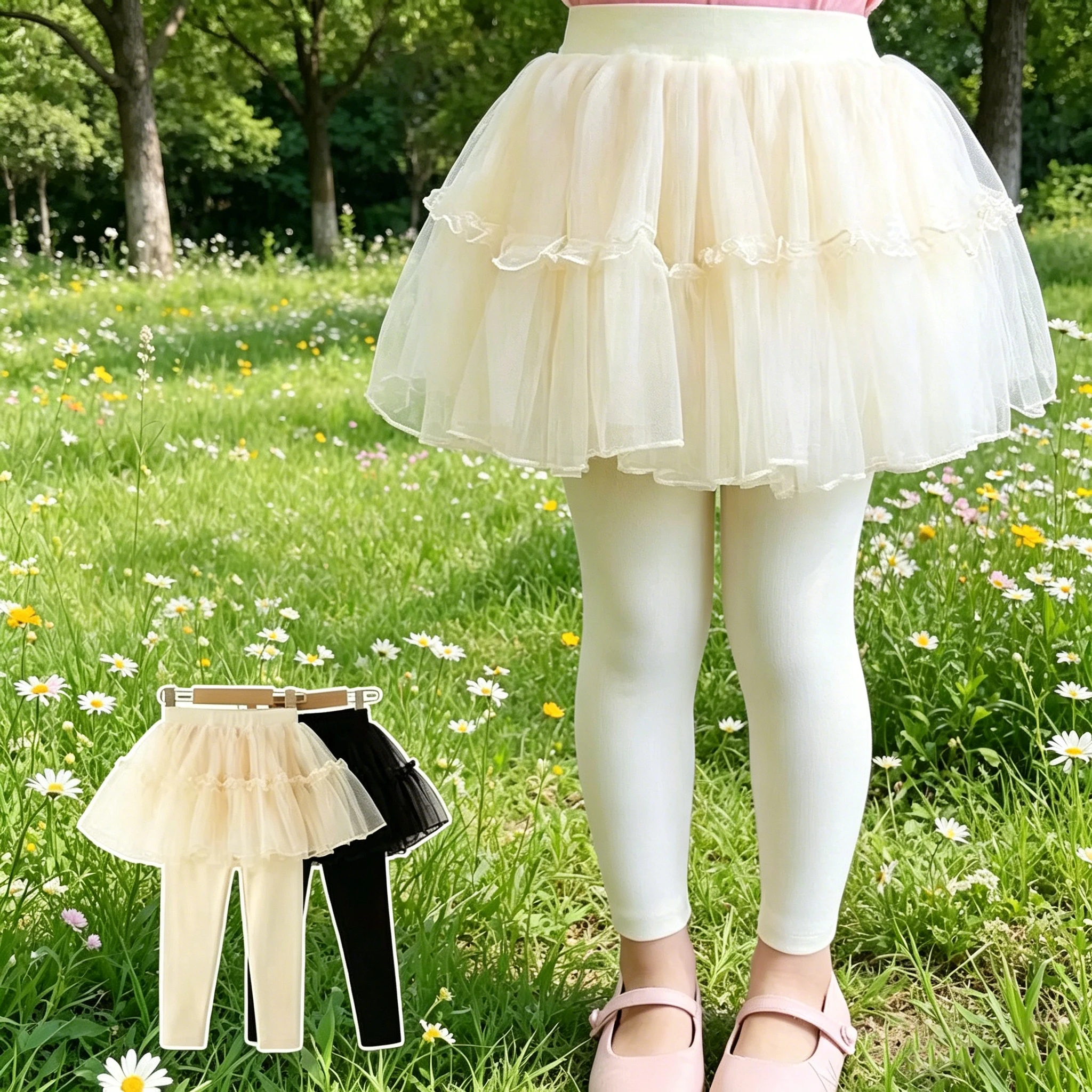 Girls' skirt pants spring and summer style children's faux two-piece dress pants Girls fashion spring clothing
Girls' skirt pants spring and summer style children's faux two-piece dress pants Girls fashion spring clothing