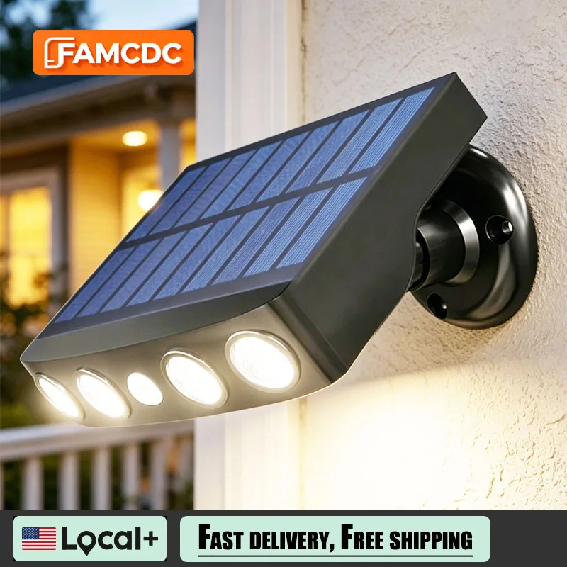 FAMCDC Solar Flood Light 4 LED Wall Light Motion Sensor Security Spot Wall Street Yard Outdoor Patio Lamp Garden Lighting
FAMCDC Solar Flood Light 4 LED Wall Light Motion Sensor Security Spot Wall Street Yard Outdoor Patio Lamp Garden Lighting