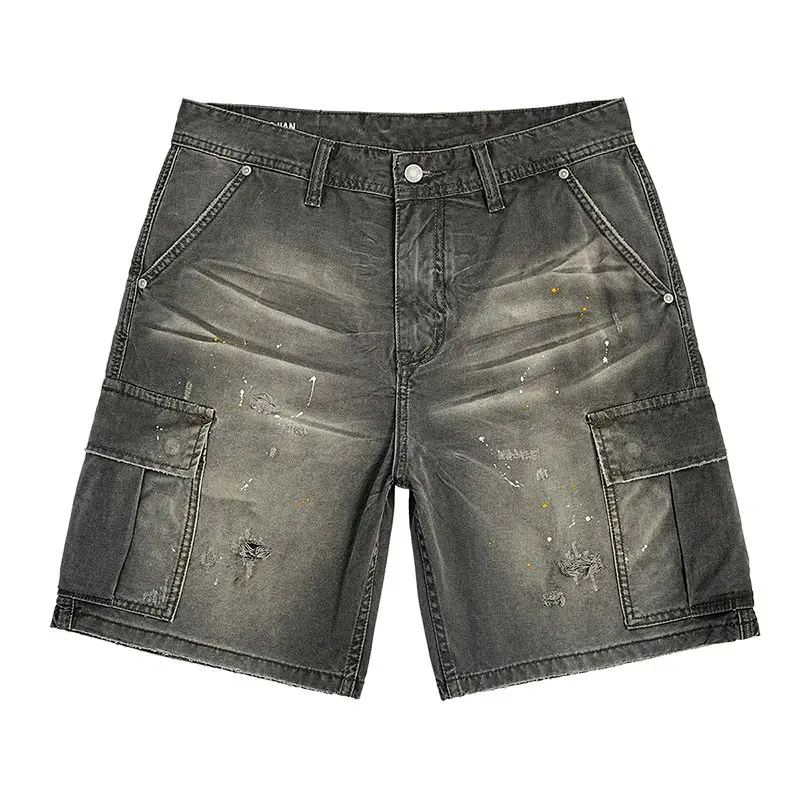 JXN2051 Summer new splash ink work shorts men loose splicing cotton straight five trousers American casual
JXN2051 Summer new splash ink work shorts men loose splicing cotton straight five trousers American casual