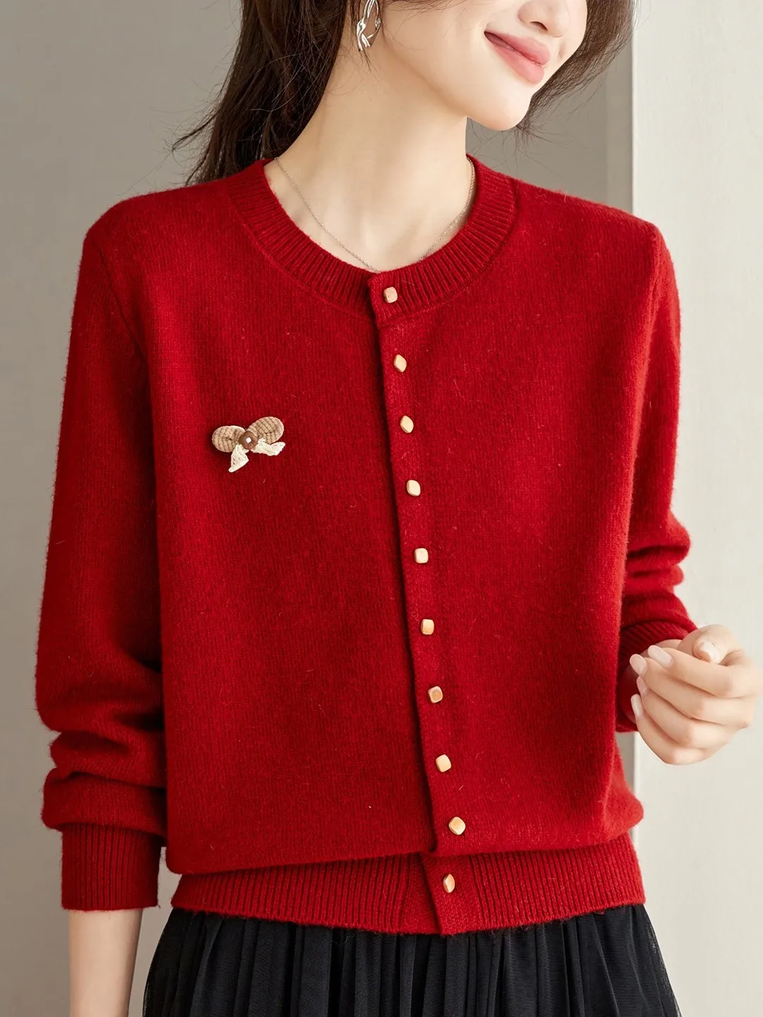 Stylish Short Knitted Open Cardigan Beautiful Sweater Jacket Ageless OL Clip Tag Spring Outerwear for Women round Neck ...
Stylish Short Knitted Open Cardigan Beautiful Sweater Jacket Ageless OL Clip Tag Spring Outerwear for Women round Neck ...