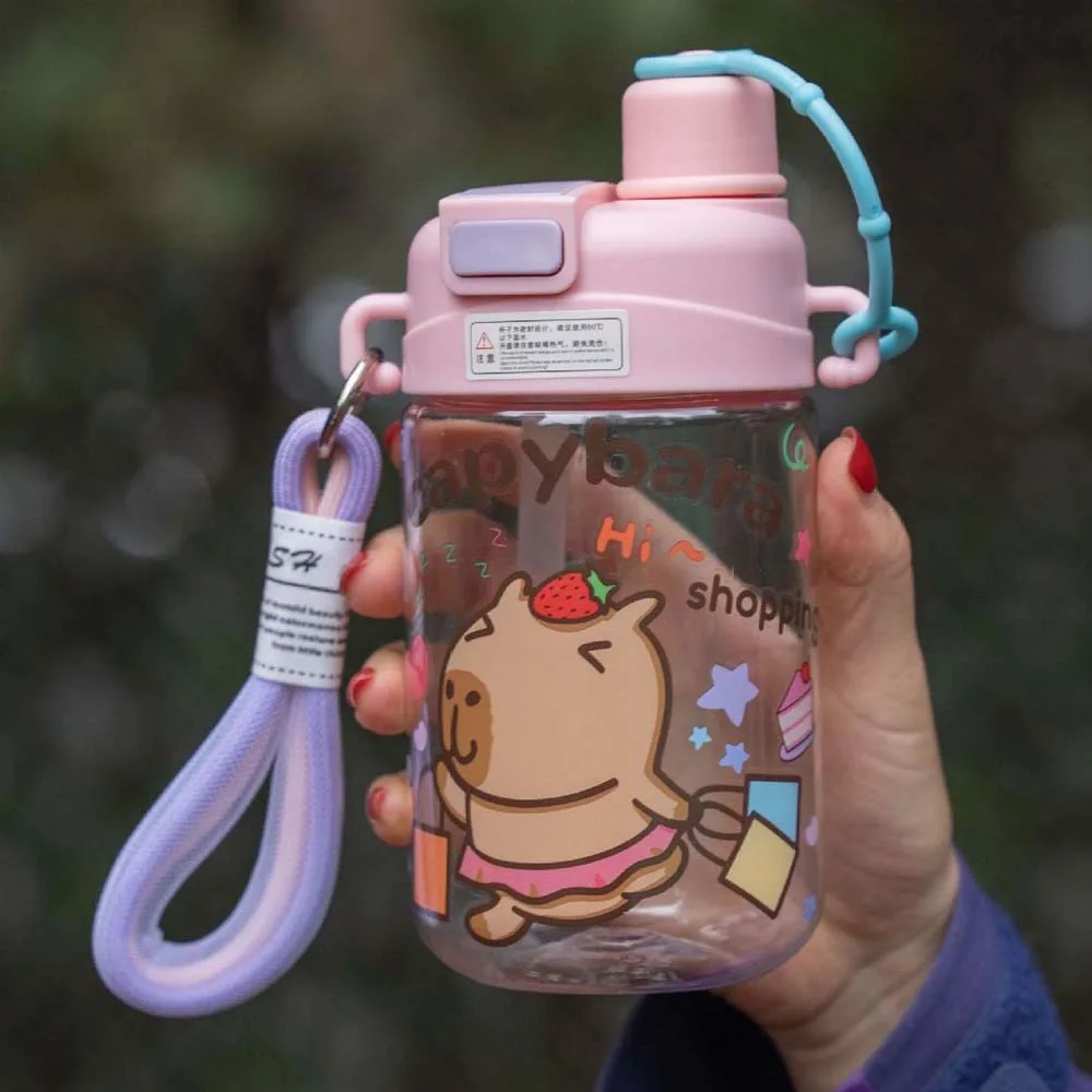 Large Capacity Capybara Water Bottle TPR PP Straw Cartoon Children Cup Leak-proof Corrosion Resistance Handhold Portable Bottle
Large Capacity Capybara Water Bottle TPR PP Straw Cartoon Children Cup Leak-proof Corrosion Resistance Handhold Portable Bottle