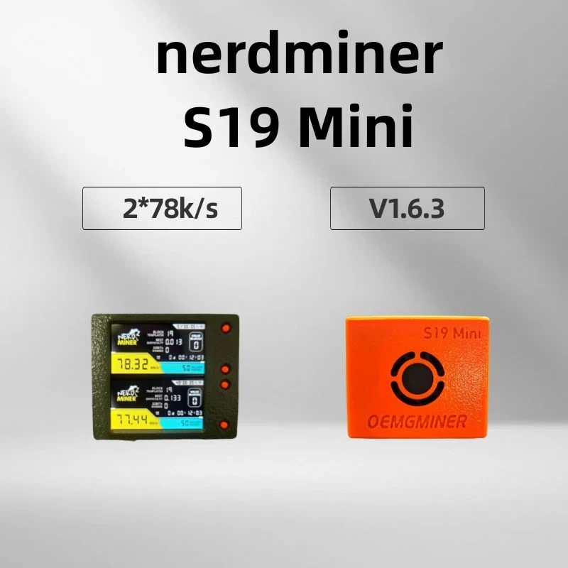 Новый NerdMiner S19mini 156KHS T-display S3 Btc Solo V2 PLUS v1.6.3лотереи, Майнер для майнинга, мини Майнер для майнинга
Новый NerdMiner S19mini 156KHS T-display S3 Btc Solo V2 PLUS v1.6.3лотереи, Майнер для майнинга, мини Майнер для майнинга