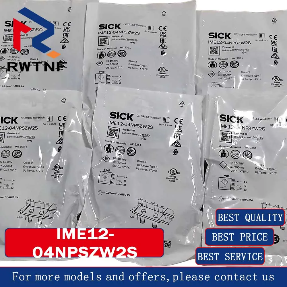 Brand New Genuine IME12-04NPSZW2S SICK Proximity switch sensor Order number 1040750,100% original warehouse stock
Brand New Genuine IME12-04NPSZW2S SICK Proximity switch sensor Order number 1040750,100% original warehouse stock
