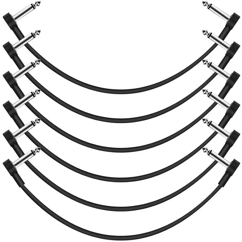A74K-Right Angle Effect 1/4" Guitar Patch Cables 12 Inch 6 Pack For Pedals Flat Design, Perfect For Pedal Board Connection
A74K-Right Angle Effect 1/4" Guitar Patch Cables 12 Inch 6 Pack For Pedals Flat Design, Perfect For Pedal Board Connection
