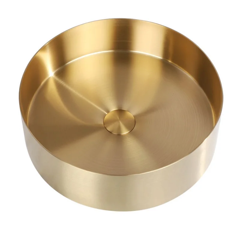 *Stainless steel countertop basin household bathroom washbasin round gold washbasin
*Stainless steel countertop basin household bathroom washbasin round gold washbasin