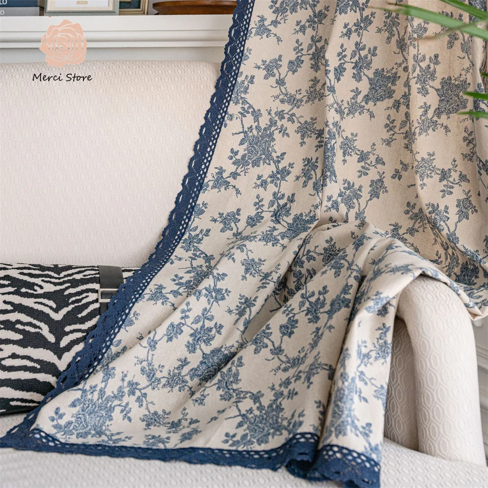 Clochef 1pc Rustic Style Flower Cotton Curtains Printing Linen Blue Curtain Rural Pastoral Style Curtain for Bedroom Living Room
Clochef 1pc Rustic Style Flower Cotton Curtains Printing Linen Blue Curtain Rural Pastoral Style Curtain for Bedroom Living Room