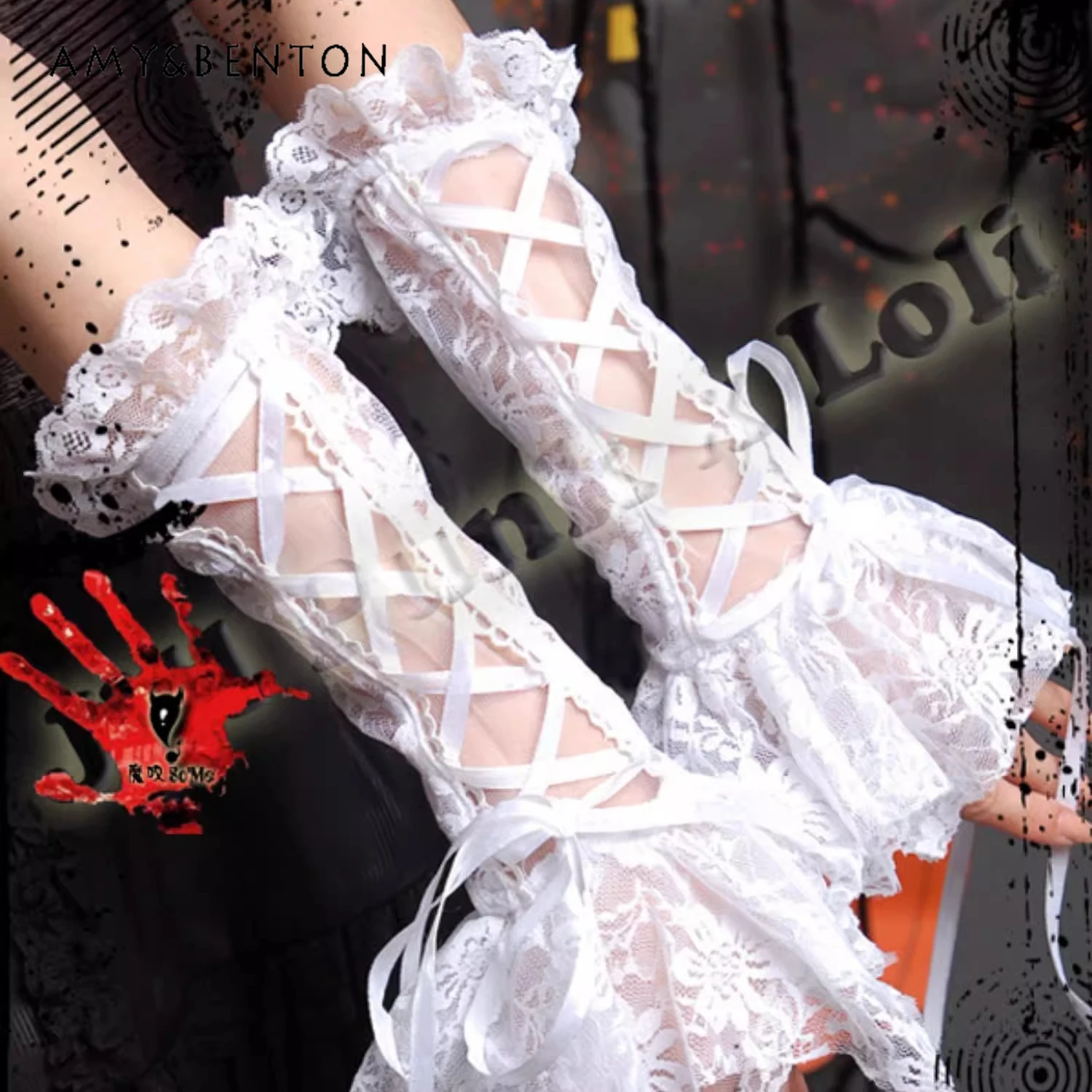 Gothic Harajuku Style Lace Patchwork Cross Tie Bow Sleeves for Women Vintage Court Style Elegant Lolita Subculture Accessories
Gothic Harajuku Style Lace Patchwork Cross Tie Bow Sleeves for Women Vintage Court Style Elegant Lolita Subculture Accessories