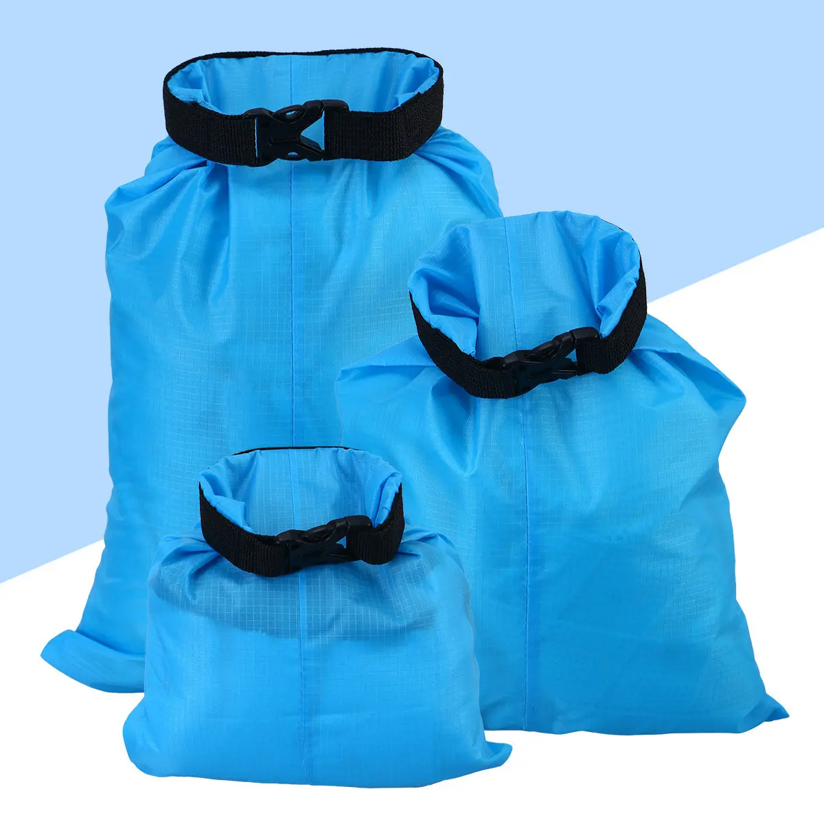 3Pcs Waterproof Dry Bag Sky Blue Nylon Pouch for Camping Boating Kayaking Fishing Outdoor Waterproof Storage Camera Essentials
3Pcs Waterproof Dry Bag Sky Blue Nylon Pouch for Camping Boating Kayaking Fishing Outdoor Waterproof Storage Camera Essentials