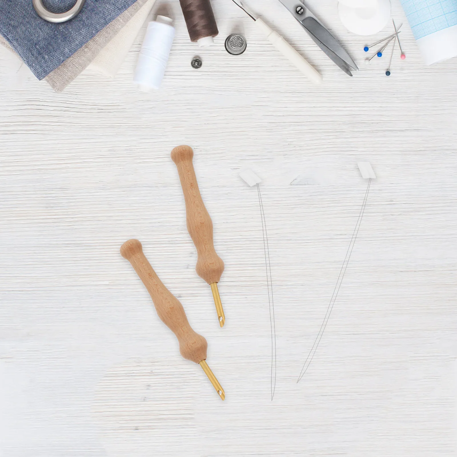 4 Sets Wood Handle Punch Needle Embroidery Tool Set Sewing Hook Needles for DIY Craft Stitching Rug Crossstitch Embroidery
4 Sets Wood Handle Punch Needle Embroidery Tool Set Sewing Hook Needles for DIY Craft Stitching Rug Crossstitch Embroidery