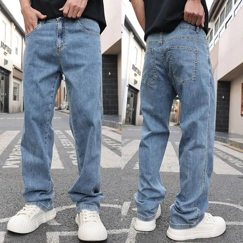 26 New Elastic Blue Jeanshigh Street Straight Leg Casual Versatile Loose Pants High-quality Retro Classic Color
26 New Elastic Blue Jeanshigh Street Straight Leg Casual Versatile Loose Pants High-quality Retro Classic Color