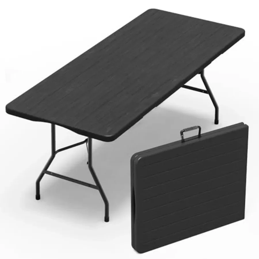 Folding Table 6 Foot for Indoor Outdoor, Portable Heavy Duty Fold-in-Half Utility Plastic Foldable Dining Table with Carrying H
Folding Table 6 Foot for Indoor Outdoor, Portable Heavy Duty Fold-in-Half Utility Plastic Foldable Dining Table with Carrying H