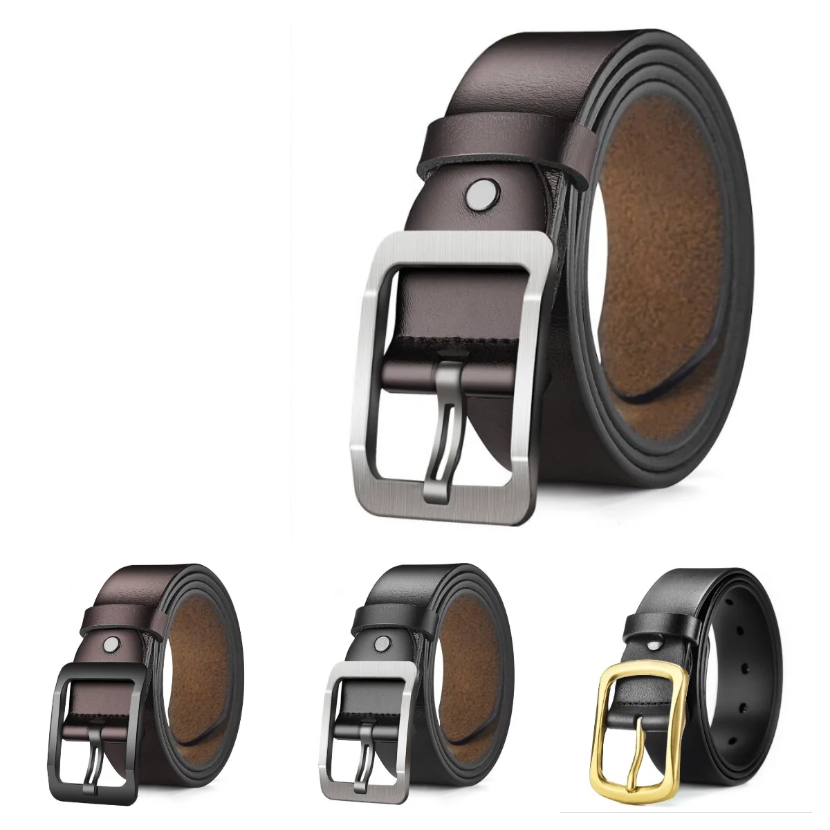New Men's Belt Alloy Zigzag Buckle Belt Men Soft Perforated Copper Needle Buckle Designer Belts Men High Quality Luxury
New Men's Belt Alloy Zigzag Buckle Belt Men Soft Perforated Copper Needle Buckle Designer Belts Men High Quality Luxury
