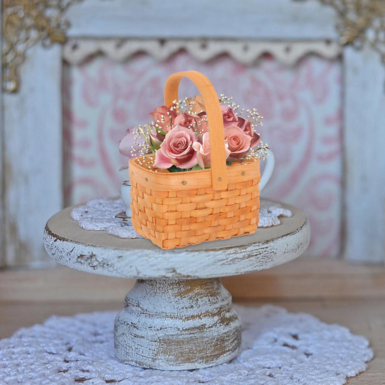2pcs Mini Handwoven Wooden Baskets Cute Storage Decorative Kitchen Easter Flower Basket with Handle Lightweight Versatile Party
2pcs Mini Handwoven Wooden Baskets Cute Storage Decorative Kitchen Easter Flower Basket with Handle Lightweight Versatile Party