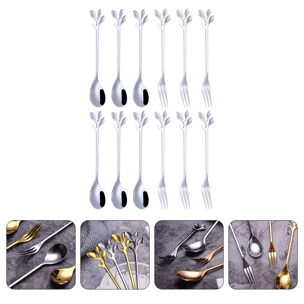 12 Pcs Honey Spoon Stainless Steel Leaf Coffee Gold Spoons for Bar Large Forks Cooking Kitchen
12 Pcs Honey Spoon Stainless Steel Leaf Coffee Gold Spoons for Bar Large Forks Cooking Kitchen