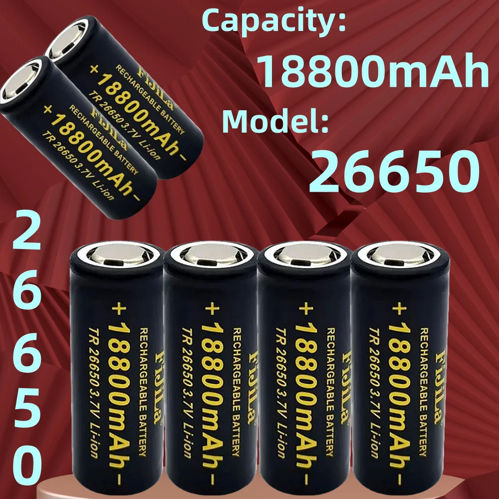 1-10pcs 26650 18800mah lithium battery 3.7V 18800mah 26650 rechargeable battery suitable for flashligh 
1-10pcs 26650 18800mah lithium battery 3.7V 18800mah 26650 rechargeable battery suitable for flashligh
