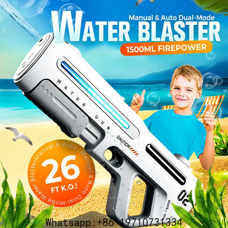 New Pulse Electric Water Guns Automatic Water Summer Outdoor Beach Fight Fantasy Spray Gun Toy for Boy Kid Adult Game
New Pulse Electric Water Guns Automatic Water Summer Outdoor Beach Fight Fantasy Spray Gun Toy for Boy Kid Adult Game