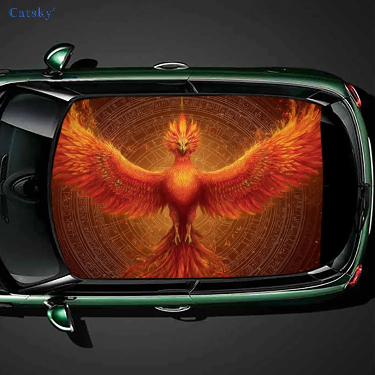 Flame Phoenix Car Roof Sticker Wrap Racing SUV Auto Accessories Packaging PVC Car Hood Graphic Decal Decoration Gift
Flame Phoenix Car Roof Sticker Wrap Racing SUV Auto Accessories Packaging PVC Car Hood Graphic Decal Decoration Gift