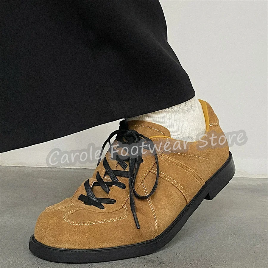Male German Trainer Lace-Up Casual Shoes Sewing Decor Breathable Sneakers for Men Outside Comfortable Flat Daily Walking Shoes
Male German Trainer Lace-Up Casual Shoes Sewing Decor Breathable Sneakers for Men Outside Comfortable Flat Daily Walking Shoes