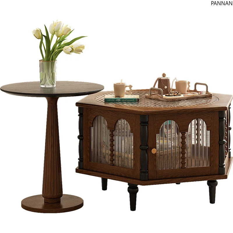 Solid wood coffee table American storage storage integrated irregular tea table household retro telescopic TV cabinet
Solid wood coffee table American storage storage integrated irregular tea table household retro telescopic TV cabinet