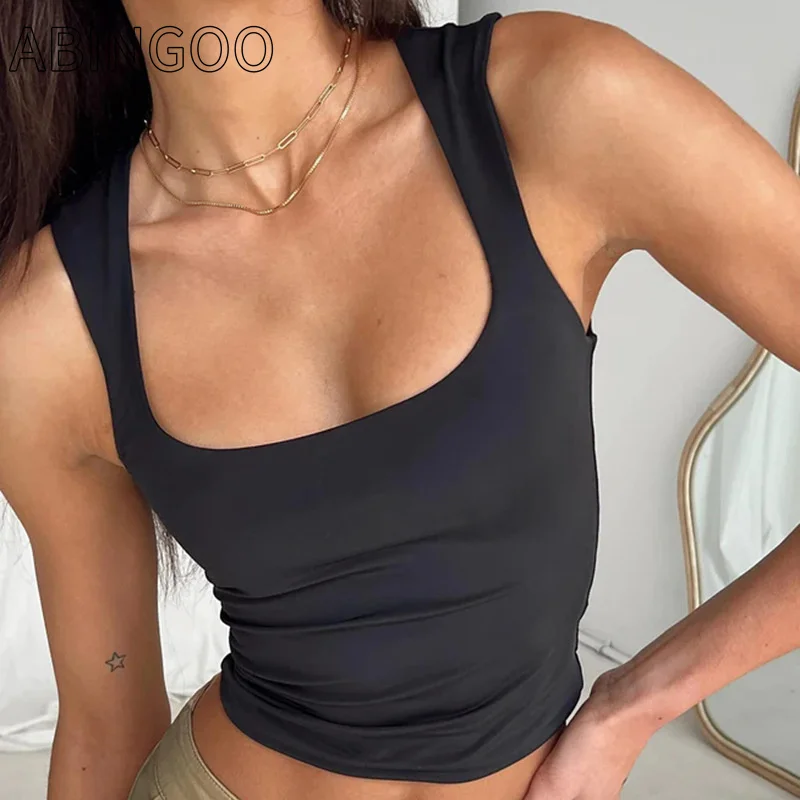 ABINGOO 2024 Summer Square Neck Sleeveless Crop Top Casual Basic T-Shirt Off Shoulder Knitted Camisole Sexy Backless Tank Top
ABINGOO 2024 Summer Square Neck Sleeveless Crop Top Casual Basic T-Shirt Off Shoulder Knitted Camisole Sexy Backless Tank Top
