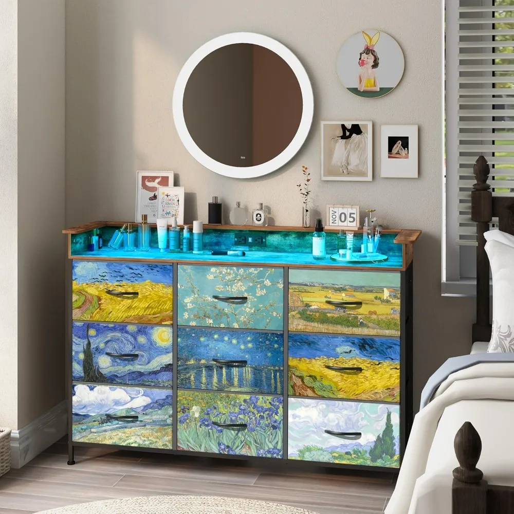 Dresser for Bedroom Van Gogh Dressers with 9 Drawers Chest of Drawers Fabric Clothes Drawer Fabric Closet Organizer
Dresser for Bedroom Van Gogh Dressers with 9 Drawers Chest of Drawers Fabric Clothes Drawer Fabric Closet Organizer
