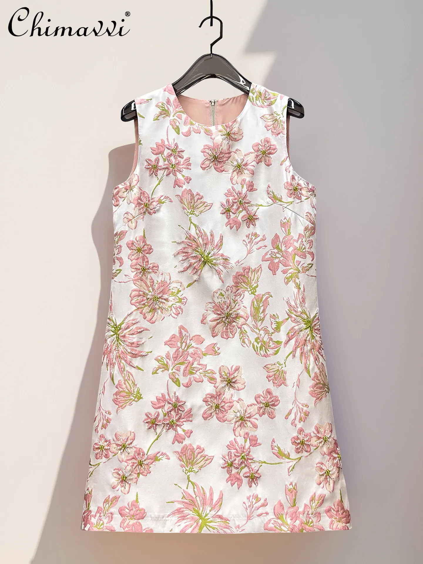 2026 Summer French Elegant Fashion Heavy Industry Jacquard Embroidery Beaded Round Neck Sleeveless Short Tank Dress for Women
2026 Summer French Elegant Fashion Heavy Industry Jacquard Embroidery Beaded Round Neck Sleeveless Short Tank Dress for Women