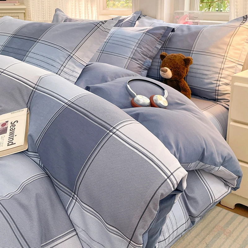 100%Cotton Checkered Duvet Cover Nordic Style Quilt Cover for Home Single/Queen Size funda nordica 150 cama Pure Cotton 이불커버
100%Cotton Checkered Duvet Cover Nordic Style Quilt Cover for Home Single/Queen Size funda nordica 150 cama Pure Cotton 이불커버
