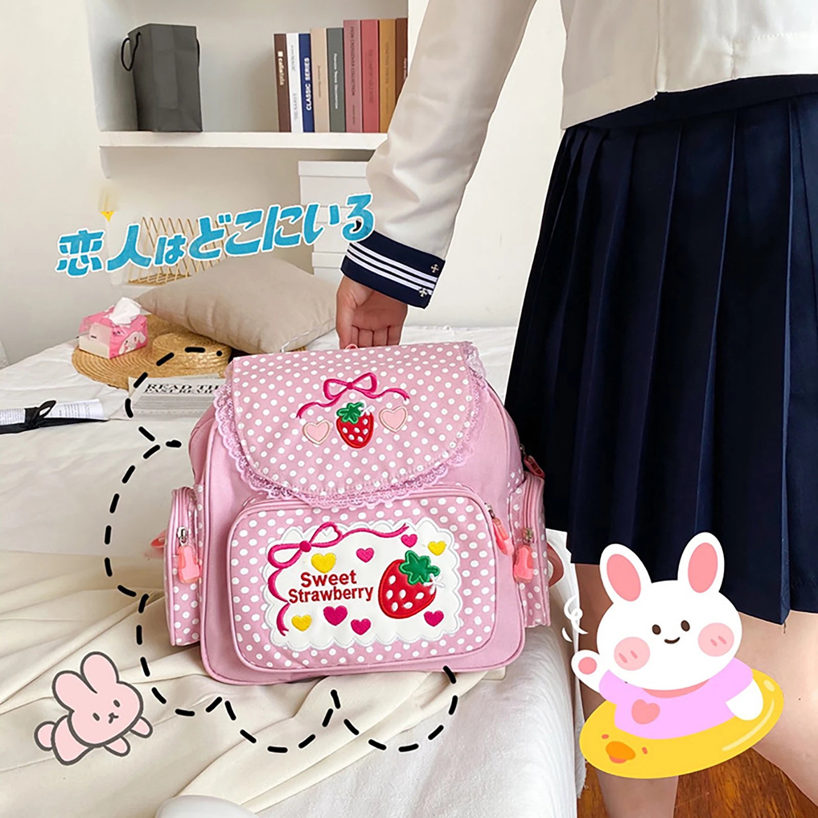 Рюкзак Sweet Style Strawberry: легкий, водонепроницаемый, грязеотталкивающий, для университета, работы, повседневных поездок
Рюкзак Sweet Style Strawberry: легкий, водонепроницаемый, грязеотталкивающий, для университета, работы, повседневных поездок