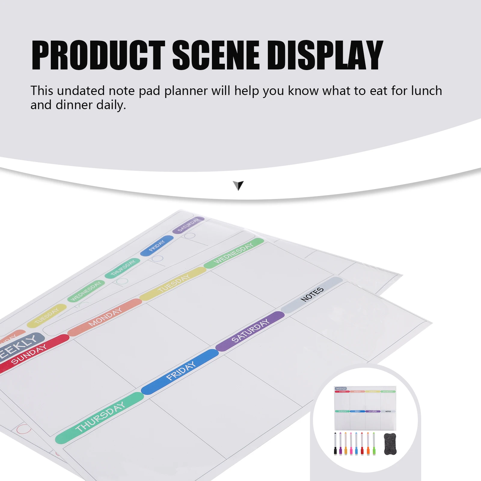 1 set Magnetic Calendar Meal Planner Notepad Whiteboard Refrigerator Fridge Schedule Sticker Sticker Diet Menu Schedule Board
1 set Magnetic Calendar Meal Planner Notepad Whiteboard Refrigerator Fridge Schedule Sticker Sticker Diet Menu Schedule Board