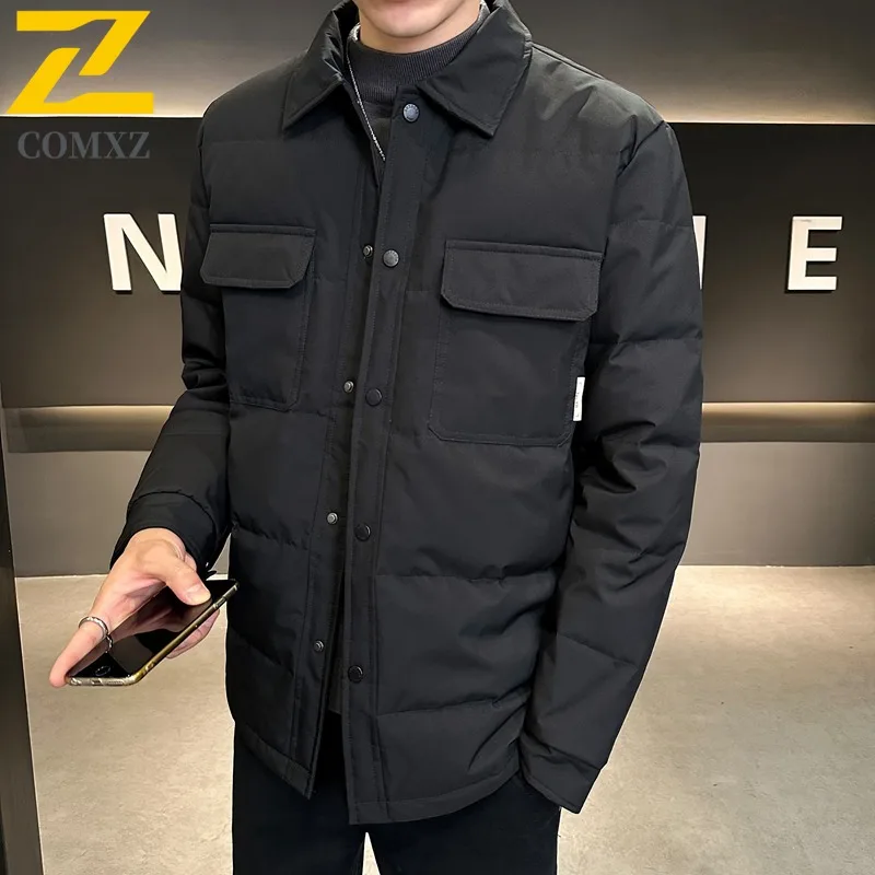 COMXZ Men Middle Aged Gray Duck Down Down Jacket Autumn Winter Lapel Business Casual Wear Versatile Outerwear Windproof Thermal
COMXZ Men Middle Aged Gray Duck Down Down Jacket Autumn Winter Lapel Business Casual Wear Versatile Outerwear Windproof Thermal