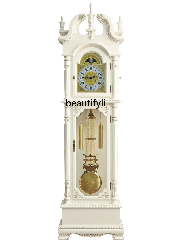 The Grandfather Clock Living Room Mechanical White Clock Villa Retro Vertical Bell
The Grandfather Clock Living Room Mechanical White Clock Villa Retro Vertical Bell
