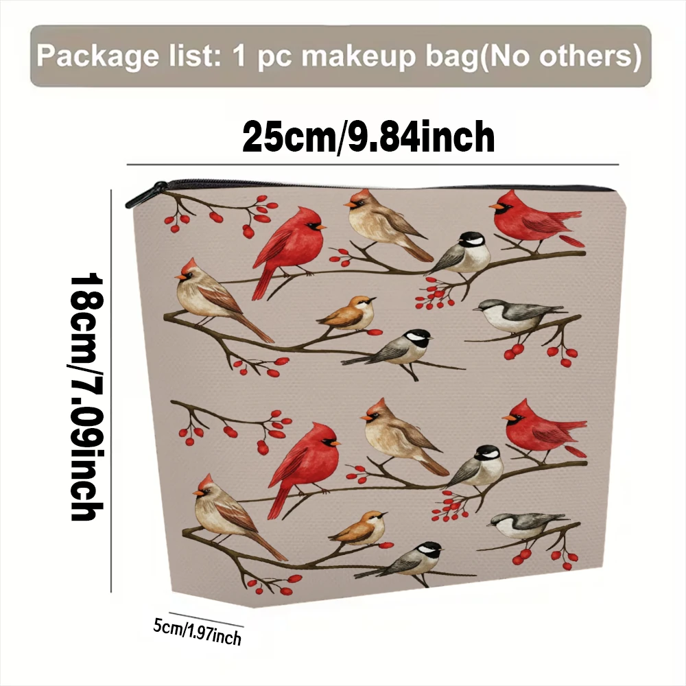 Makeup Pouch Beige Birds And Berries Pattern For Travel And Everyday Use
Makeup Pouch Beige Birds And Berries Pattern For Travel And Everyday Use