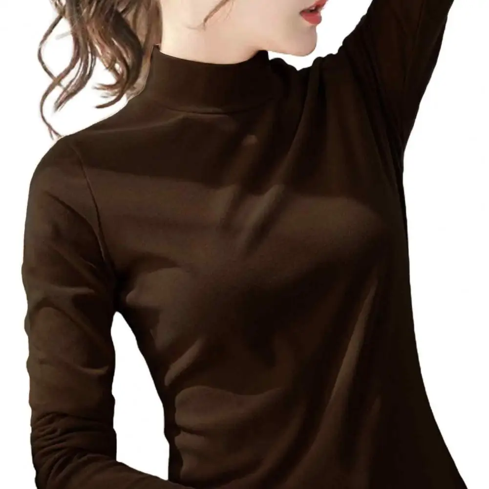 Fall Winter Women Top Half-high Collar Neck Protection Long Sleeve Thick Warm Pullover Simple Windproof Bottoming Blouse
Fall Winter Women Top Half-high Collar Neck Protection Long Sleeve Thick Warm Pullover Simple Windproof Bottoming Blouse