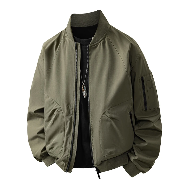 Men's Baseball Collar Jaet Autumn New Sle Youth Simple Faion Outerwear Stand Fit Long Sve Windproof Polyester
Men's Baseball Collar Jaet Autumn New Sle Youth Simple Faion Outerwear Stand Fit Long Sve Windproof Polyester