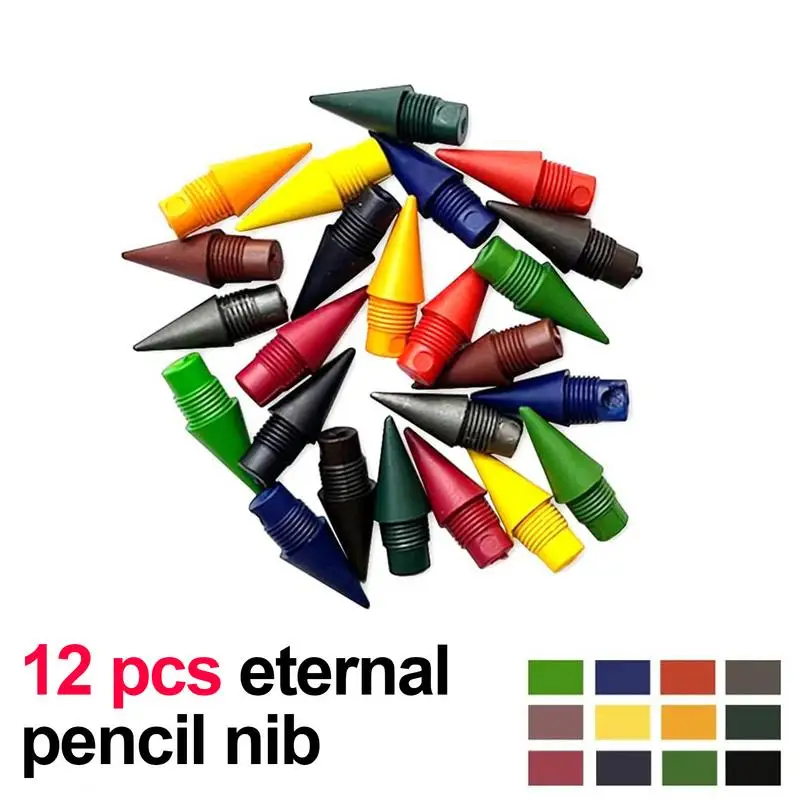 12 Colors Replaceable Eternal Pencil Nib No Ink HB Pencil Writing Accessories Art Sketch Stationery Ka-waii School Supplies
12 Colors Replaceable Eternal Pencil Nib No Ink HB Pencil Writing Accessories Art Sketch Stationery Ka-waii School Supplies
