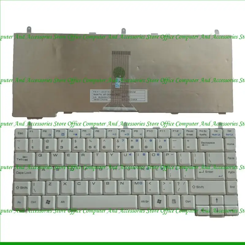 U55C For Megabook S425 S430 S450 VR320 VR321 VR330 VR330X Keyboard White Color US
U55C For Megabook S425 S430 S450 VR320 VR321 VR330 VR330X Keyboard White Color US
