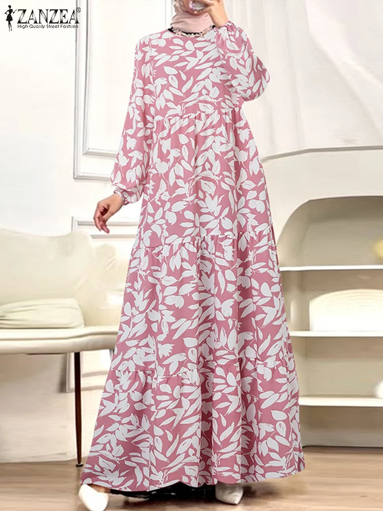 Elegant Women Long Sleeve Floral Printed Dresses ZANZEA Muslim Abaya Robe Femme Bohemain Maxi Long Dress Casual Loose Sundress
Elegant Women Long Sleeve Floral Printed Dresses ZANZEA Muslim Abaya Robe Femme Bohemain Maxi Long Dress Casual Loose Sundress